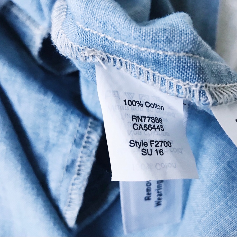 Madewell Chambray Lace-up Shift Dress - Picture 7 of 8